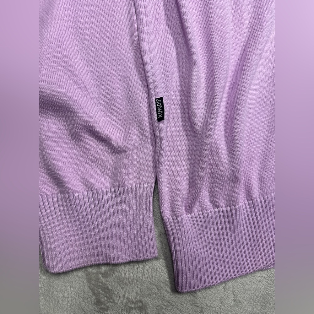 RIPNDIP My Little Nerm Knitted Rainbow Cat Unicorn Lavender Purple Sweater M - Picture 7 of 16